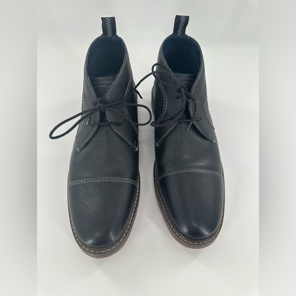 Nunn Bush Pasadena Mens Black Leather Cap Boot Size 10 M - Picture 5 of 9